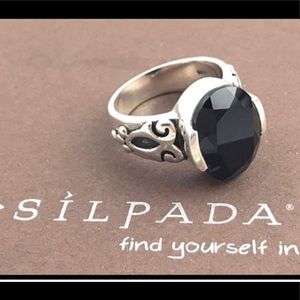 Silpada sterling Onyx ring
